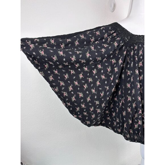 Ralph Lauren Denim and Supply women's medium black floral kimono sleeve blouse - Picture 4 of 9